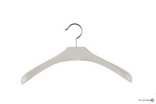 WHITE WOODEN HANGERS for Man, Mod.60MW, Box 50 pieces